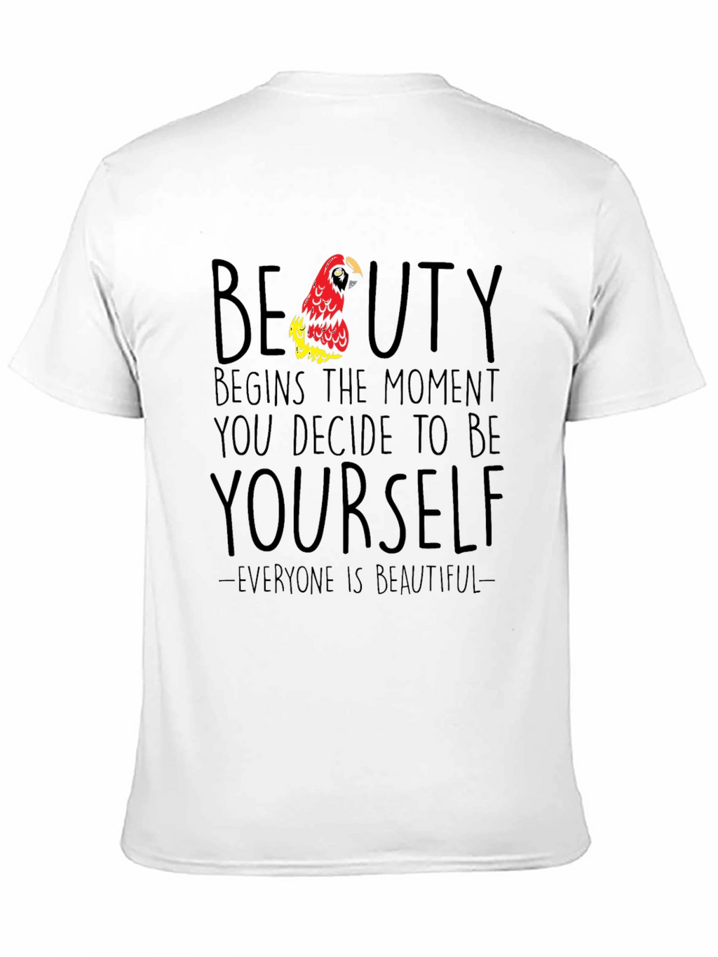 Beauty Begins Parrot Graphic T-Shirt
