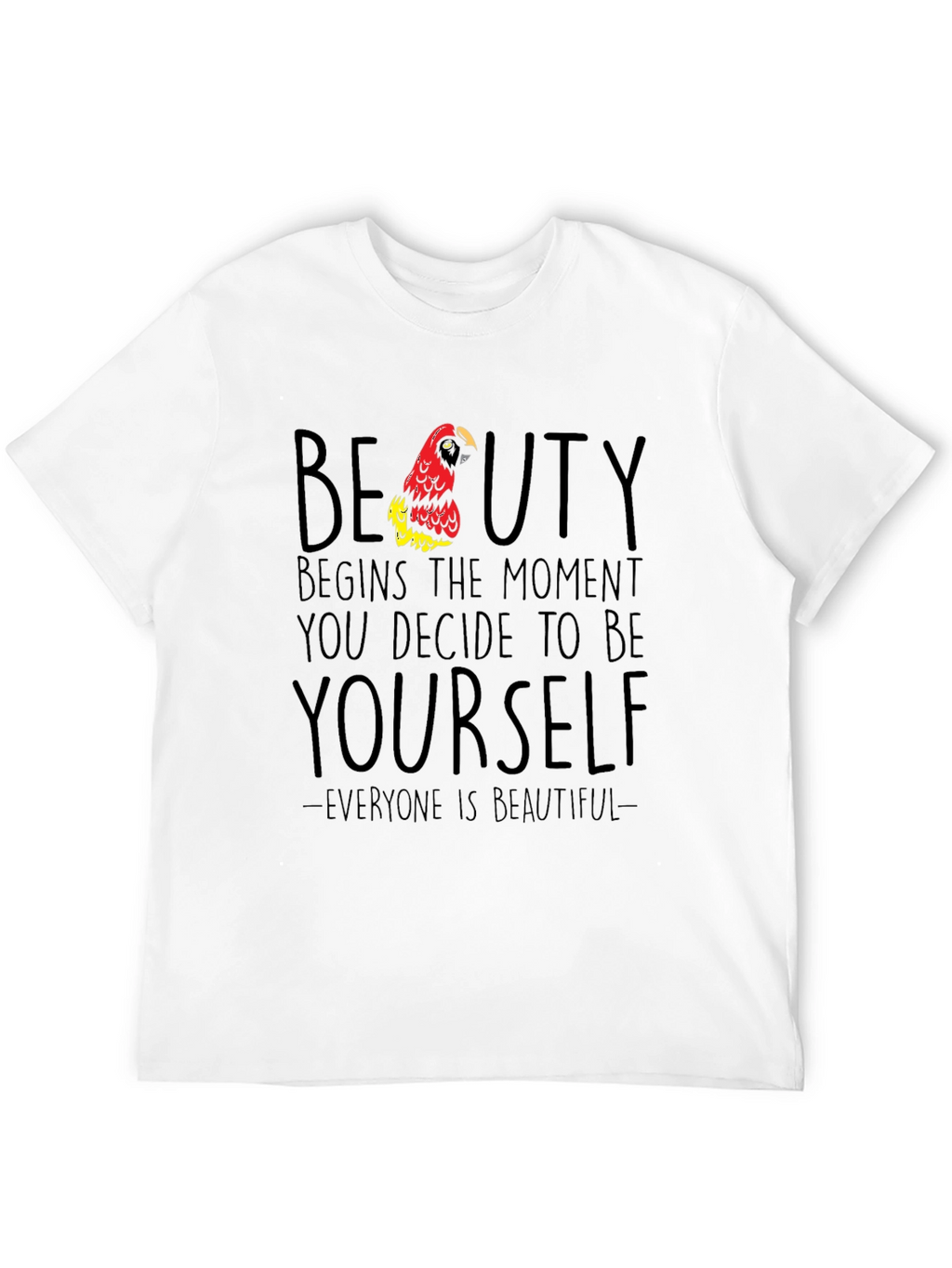 Beauty Begins Parrot Graphic T-Shirt