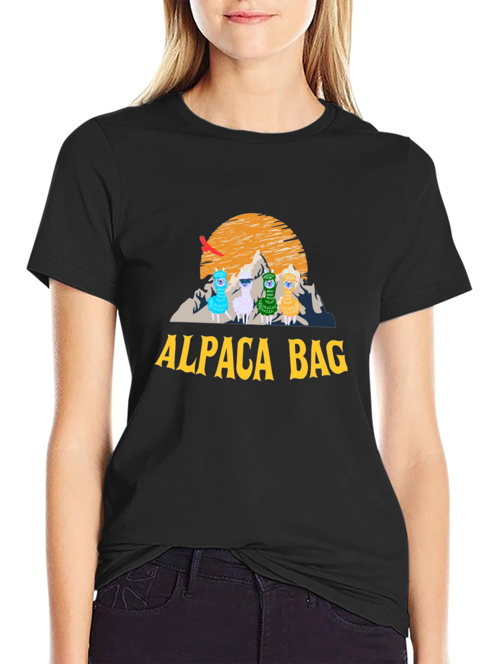 Alpaca Bag Graphic T-Shirt - Stylish Cotton Tee