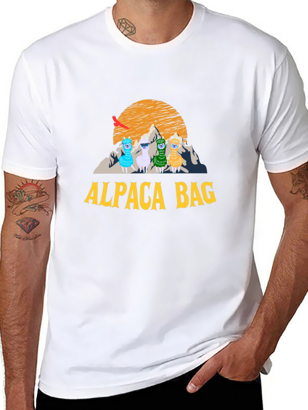 Alpaca Bag Graphic T-Shirt - Stylish Cotton Tee