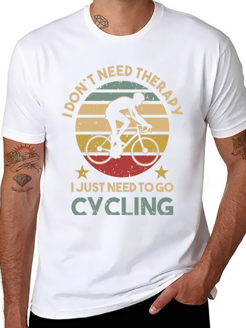 Cycling Therapy T-Shirt: Ride Your Worries Away!