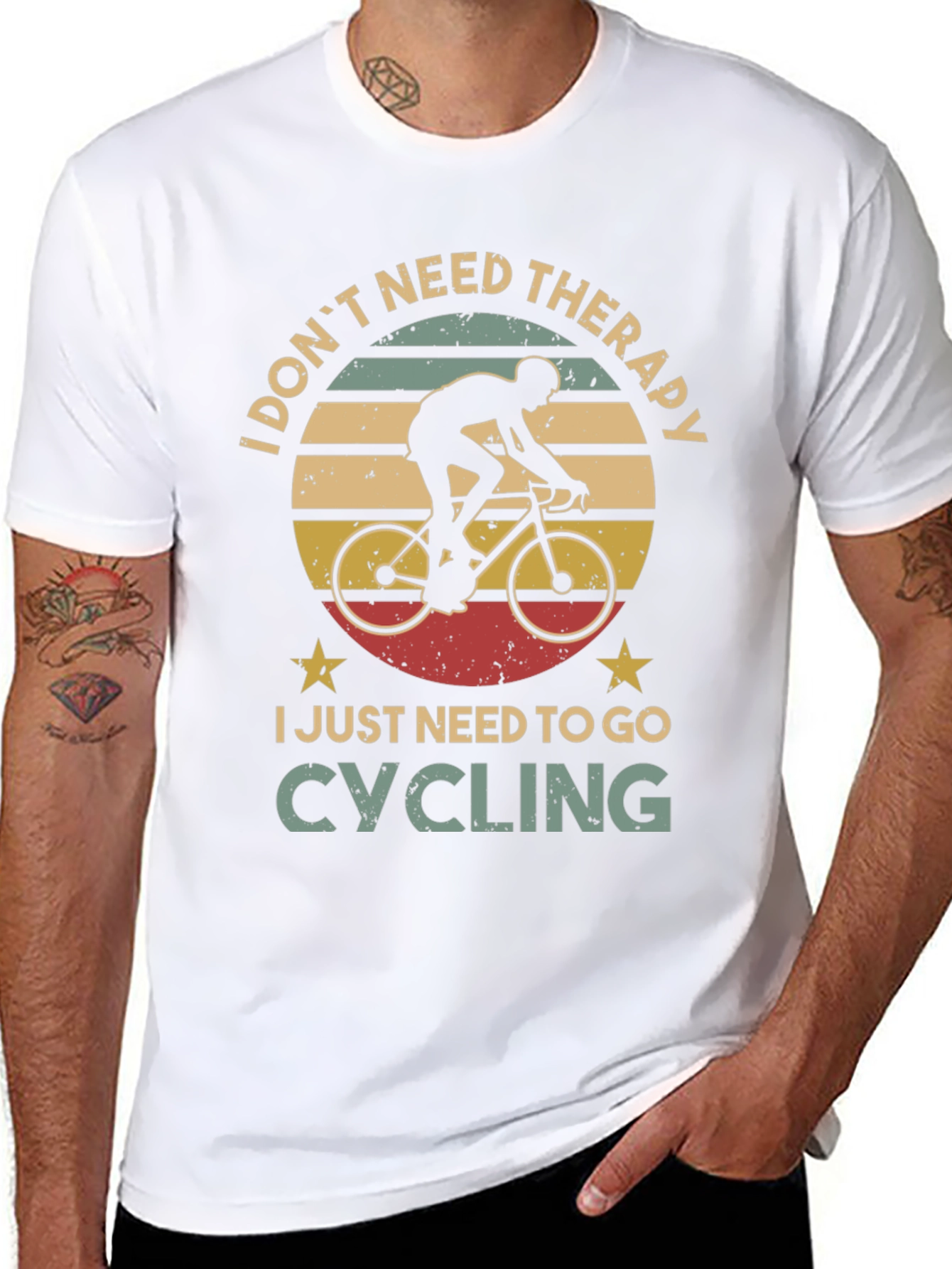 Cycling Therapy T-Shirt: Ride Your Worries Away!