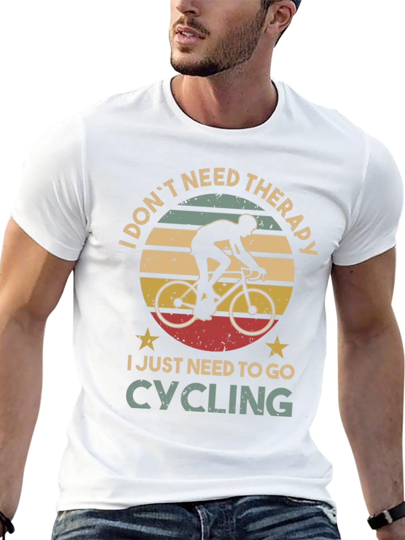 Cycling Therapy T-Shirt: Ride Your Worries Away!