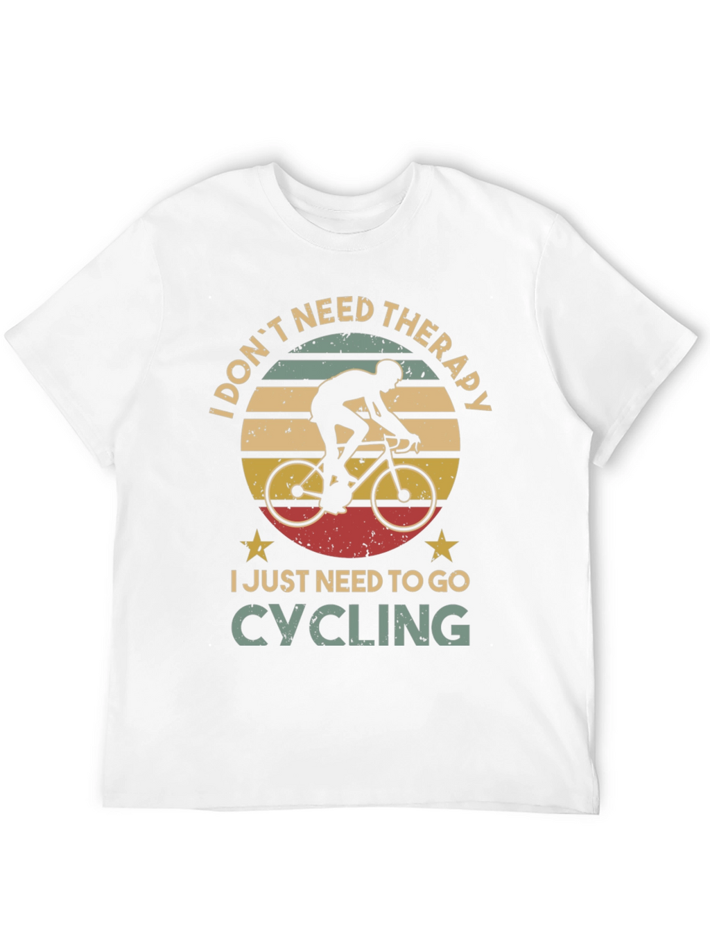 Cycling Therapy T-Shirt: Ride Your Worries Away!