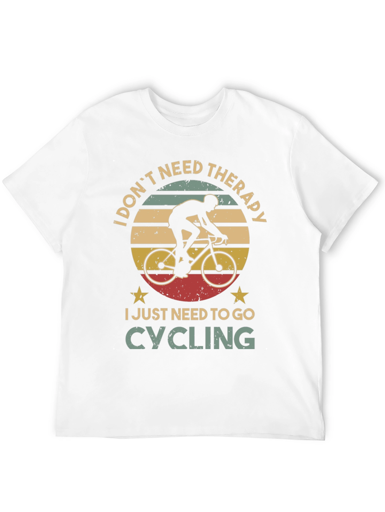 Cycling Therapy T-Shirt: Ride Your Worries Away!