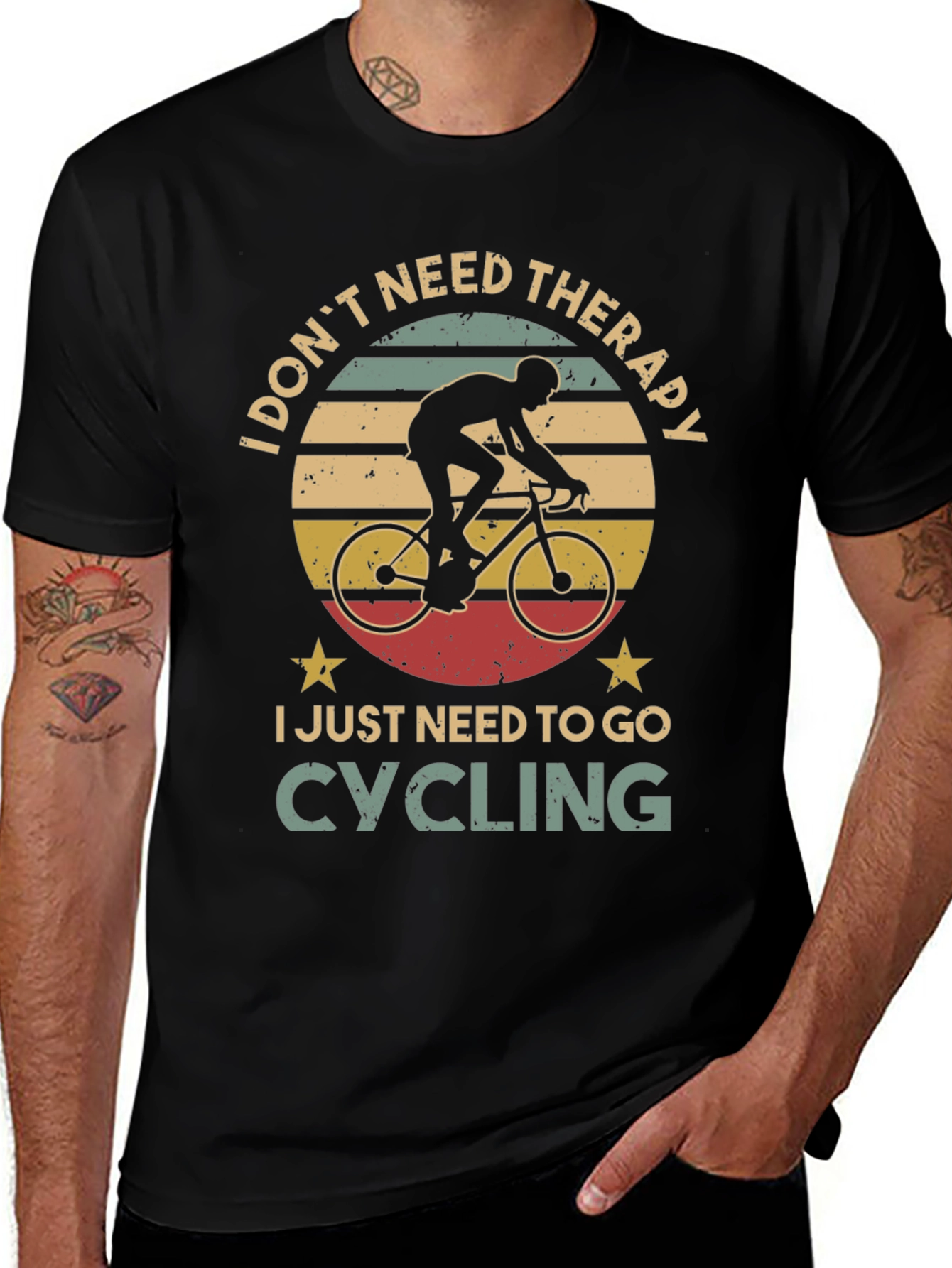 Cycling Therapy T-Shirt: Ride Your Worries Away!