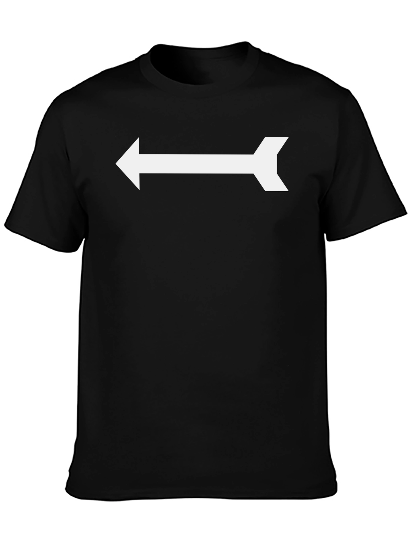 Arrow Pointing Left Black T-Shirt