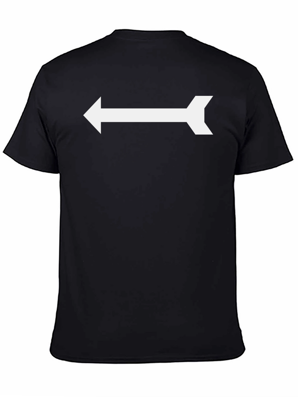 Arrow Pointing Left Black T-Shirt