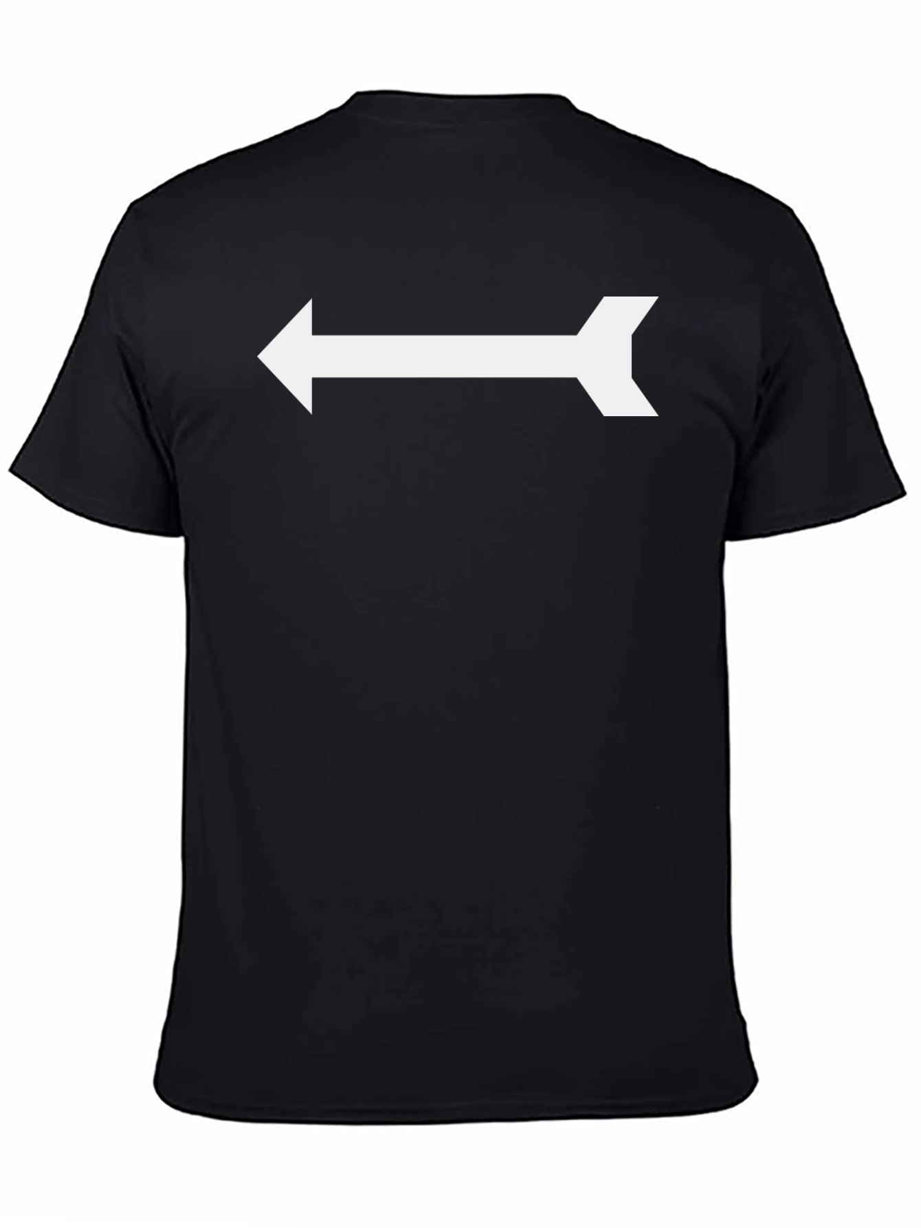 Arrow Pointing Left Black T-Shirt