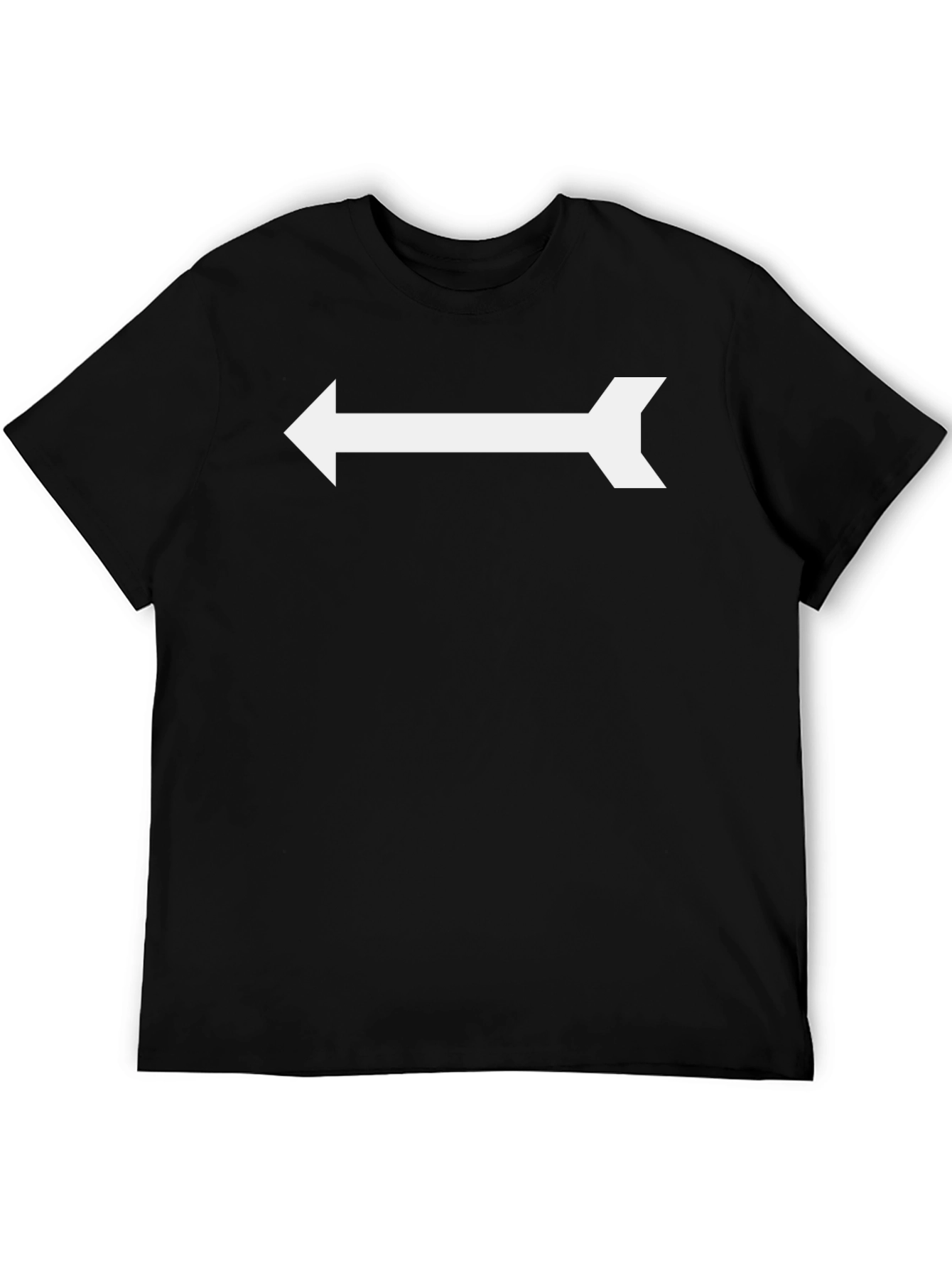 Arrow Pointing Left Black T-Shirt