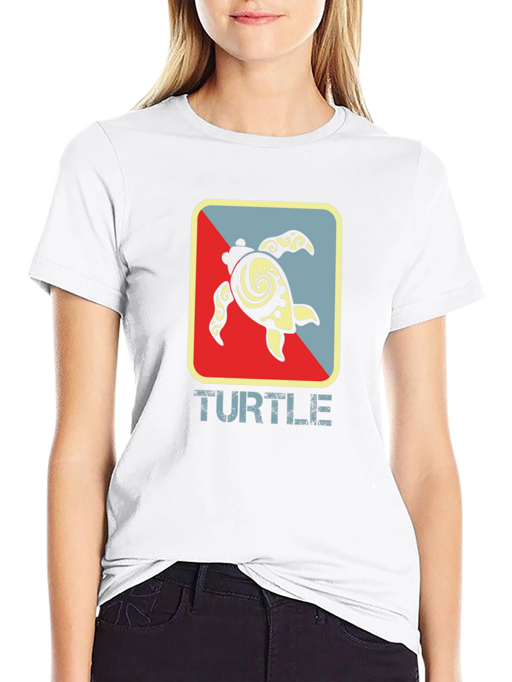 Turtle Graphic Tee - Black Cotton T-Shirt