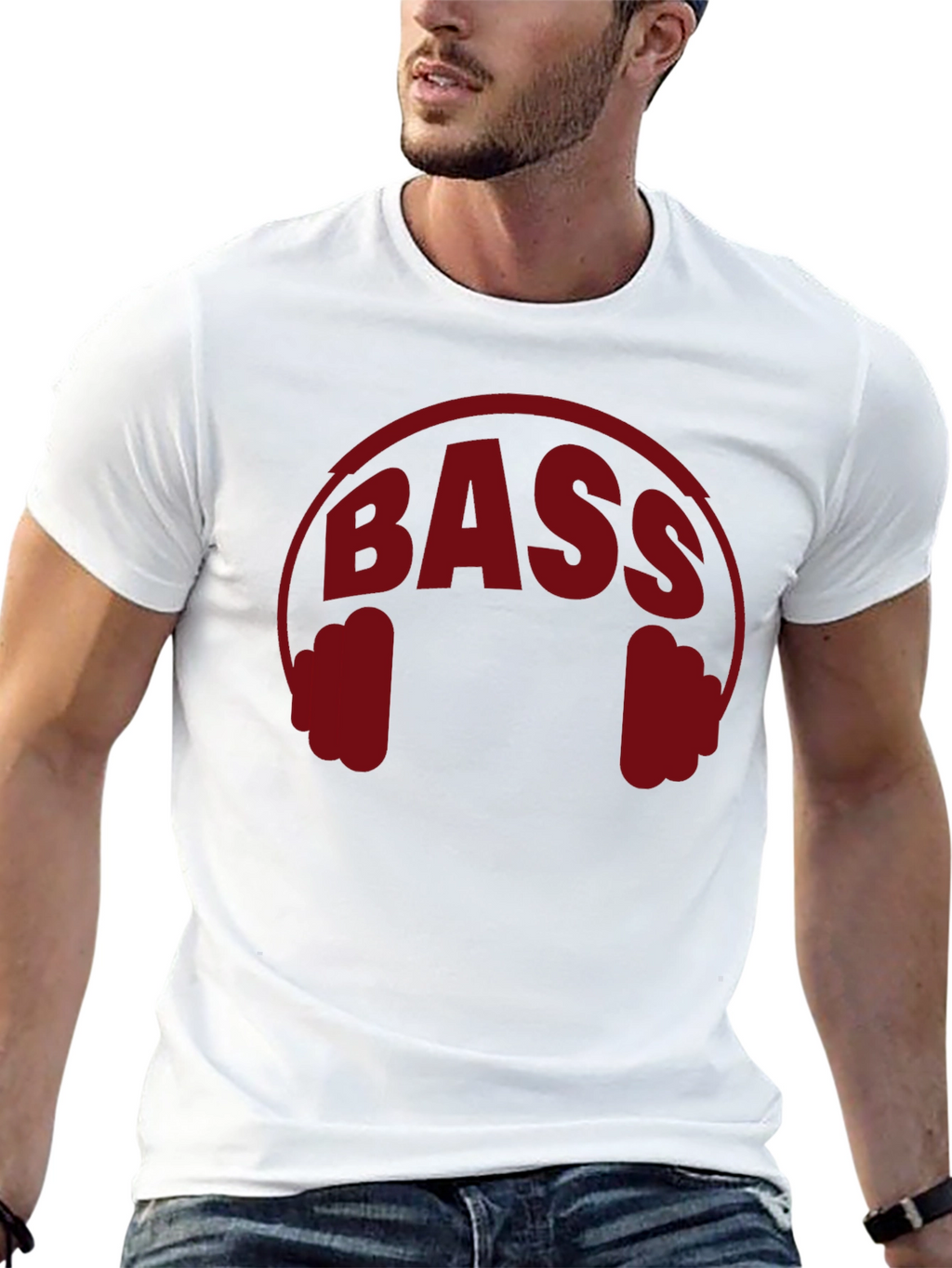 Bass Headphones Graphic Tee - Black Music Lover Shirt