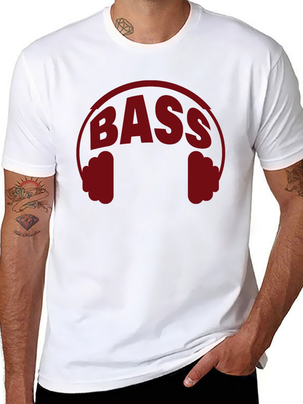 Bass Headphones Graphic Tee - Black Music Lover Shirt