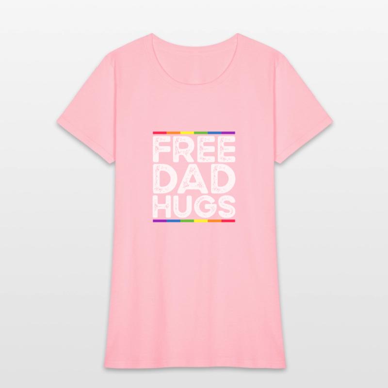 Free Dad Hugs LGBTQ Rainbow LGBTQ Free Dad Hugs