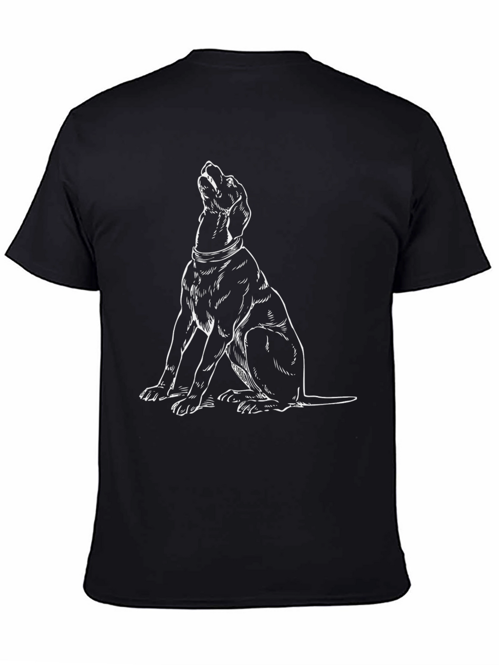 Dog Graphic T-Shirt - Black Cotton Tee