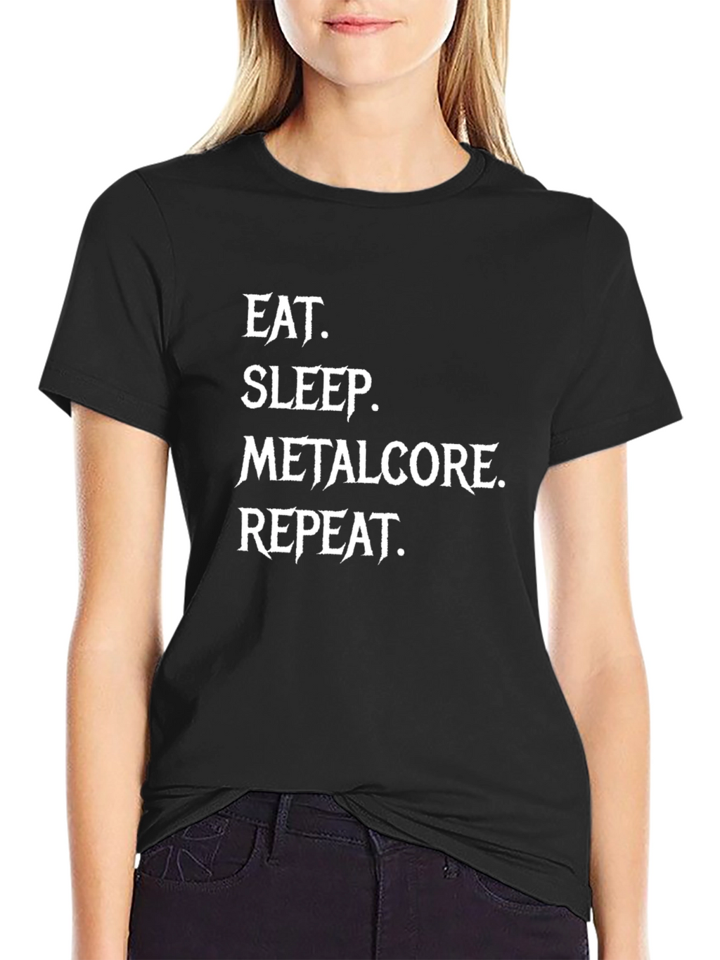 Eat Sleep Metalcore Repeat Graphic Tee
