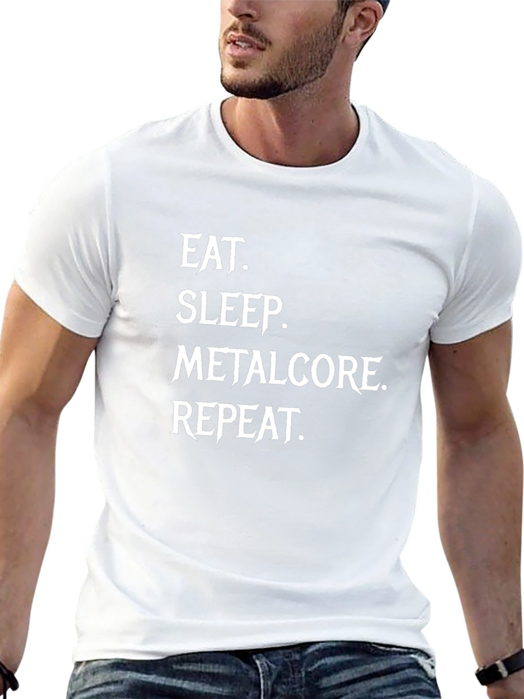 Eat Sleep Metalcore Repeat Graphic Tee