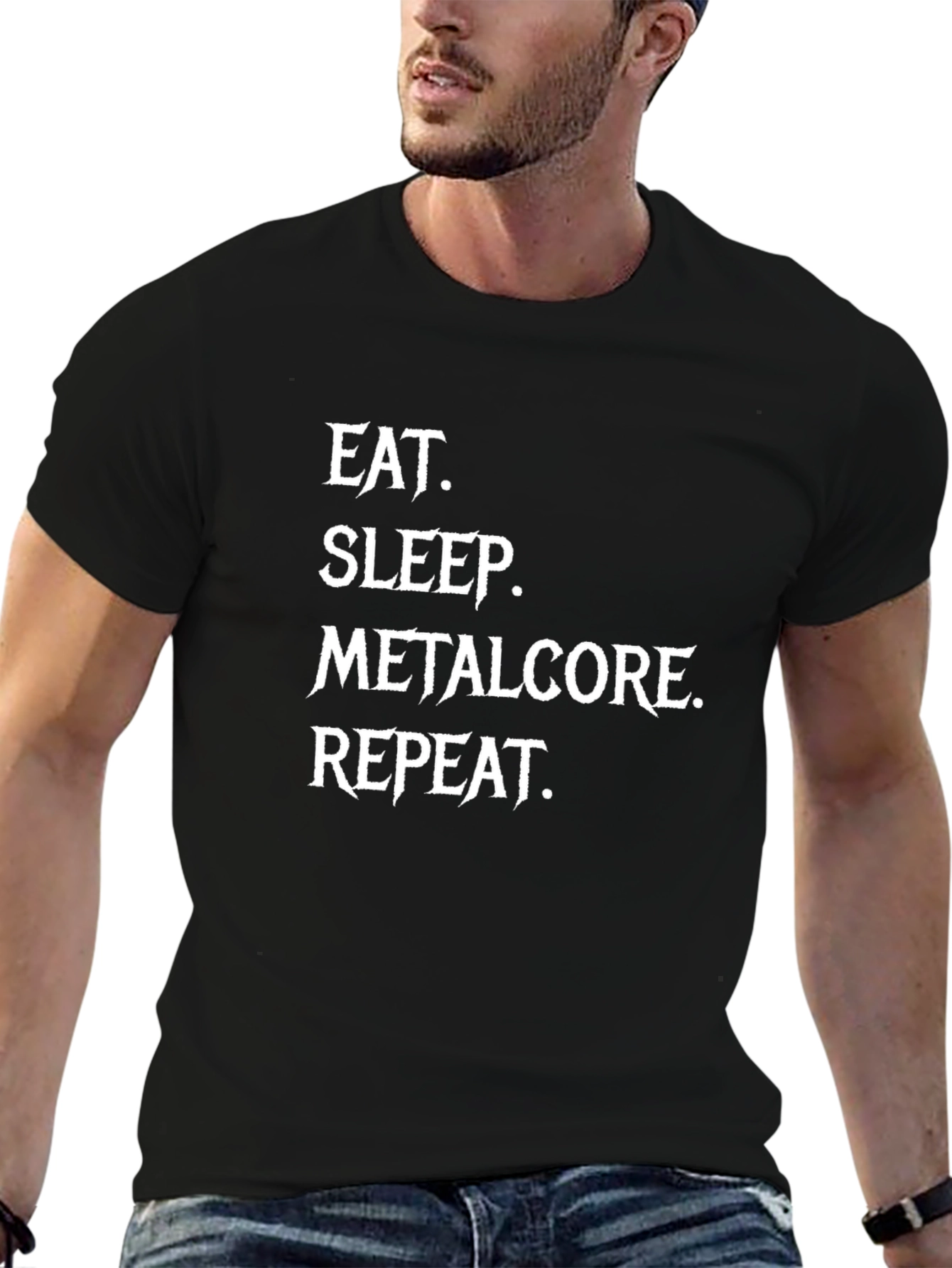 Eat Sleep Metalcore Repeat Graphic Tee