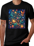 Dragon & Floral Print Tee