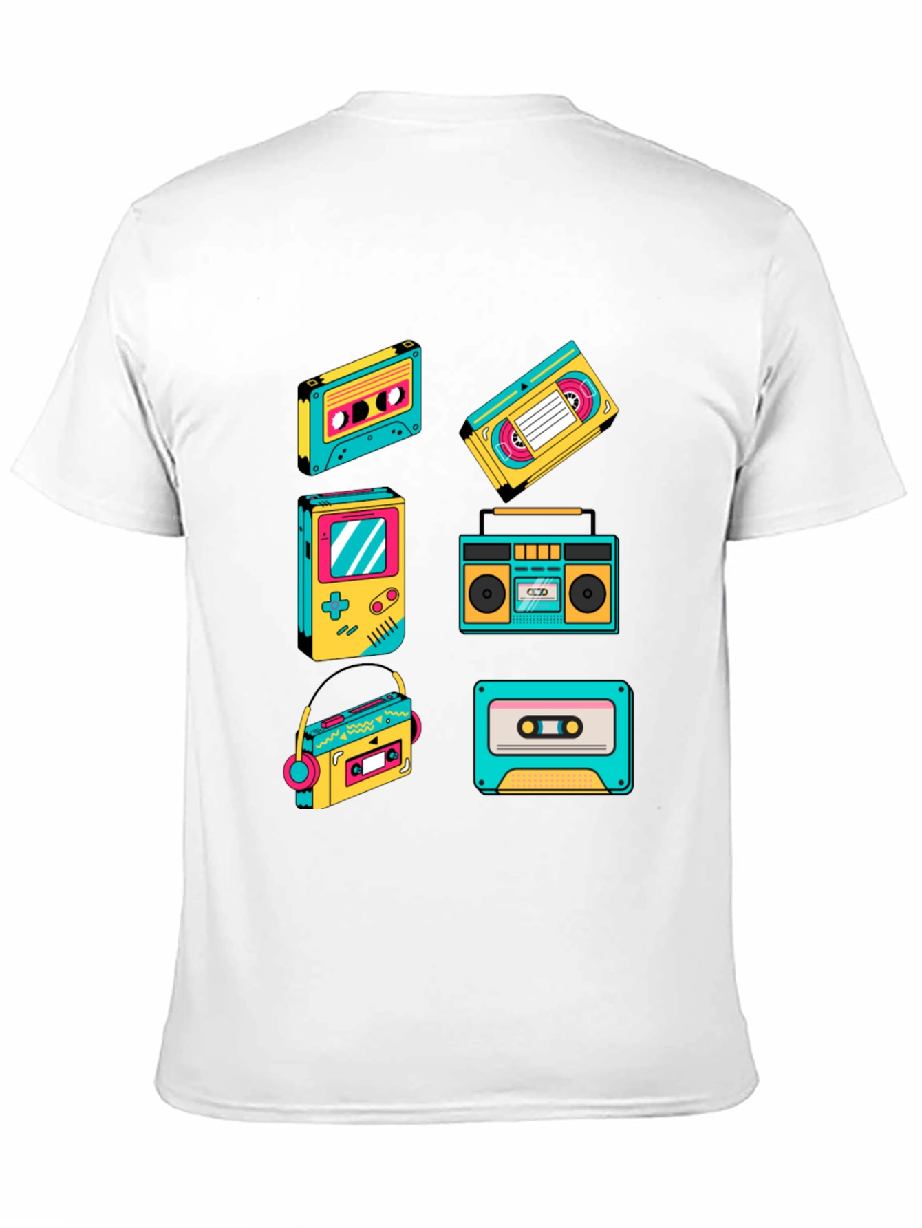 Retro 80s/90s Cassette & Game T-Shirt