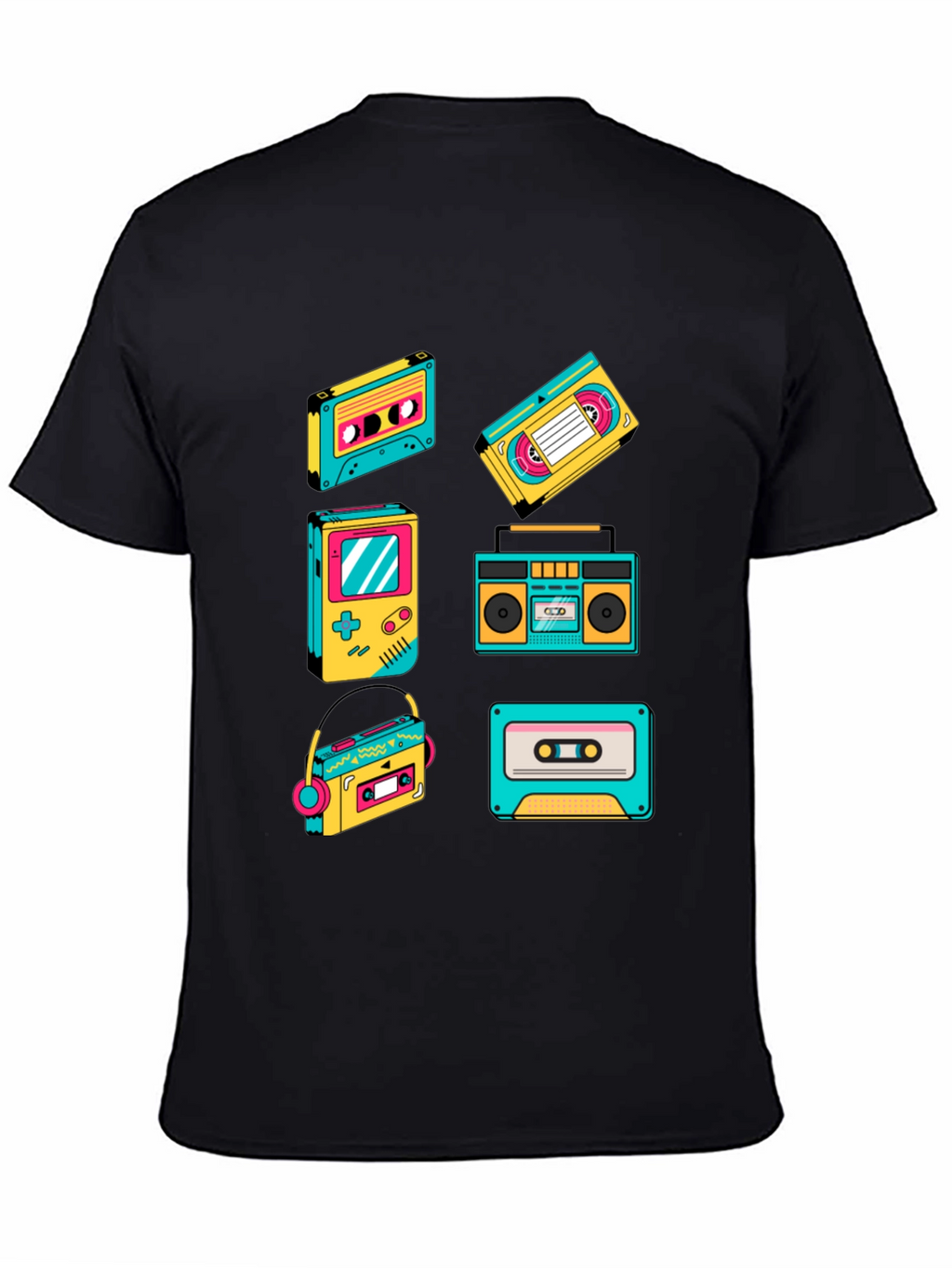 Retro 80s/90s Cassette & Game T-Shirt