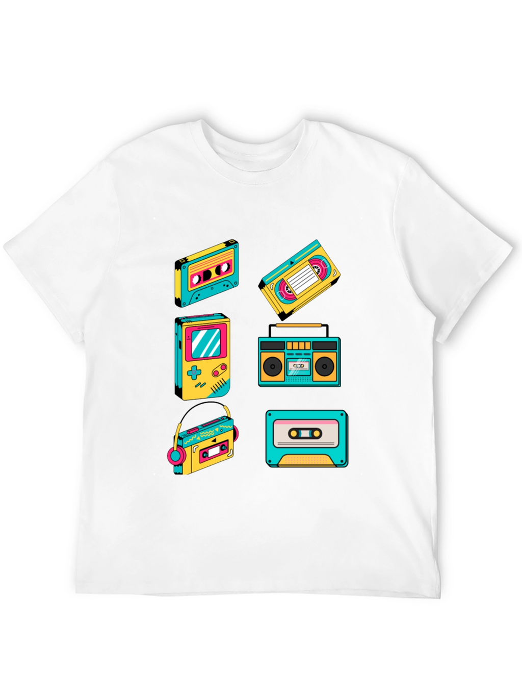 Retro 80s/90s Cassette & Game T-Shirt