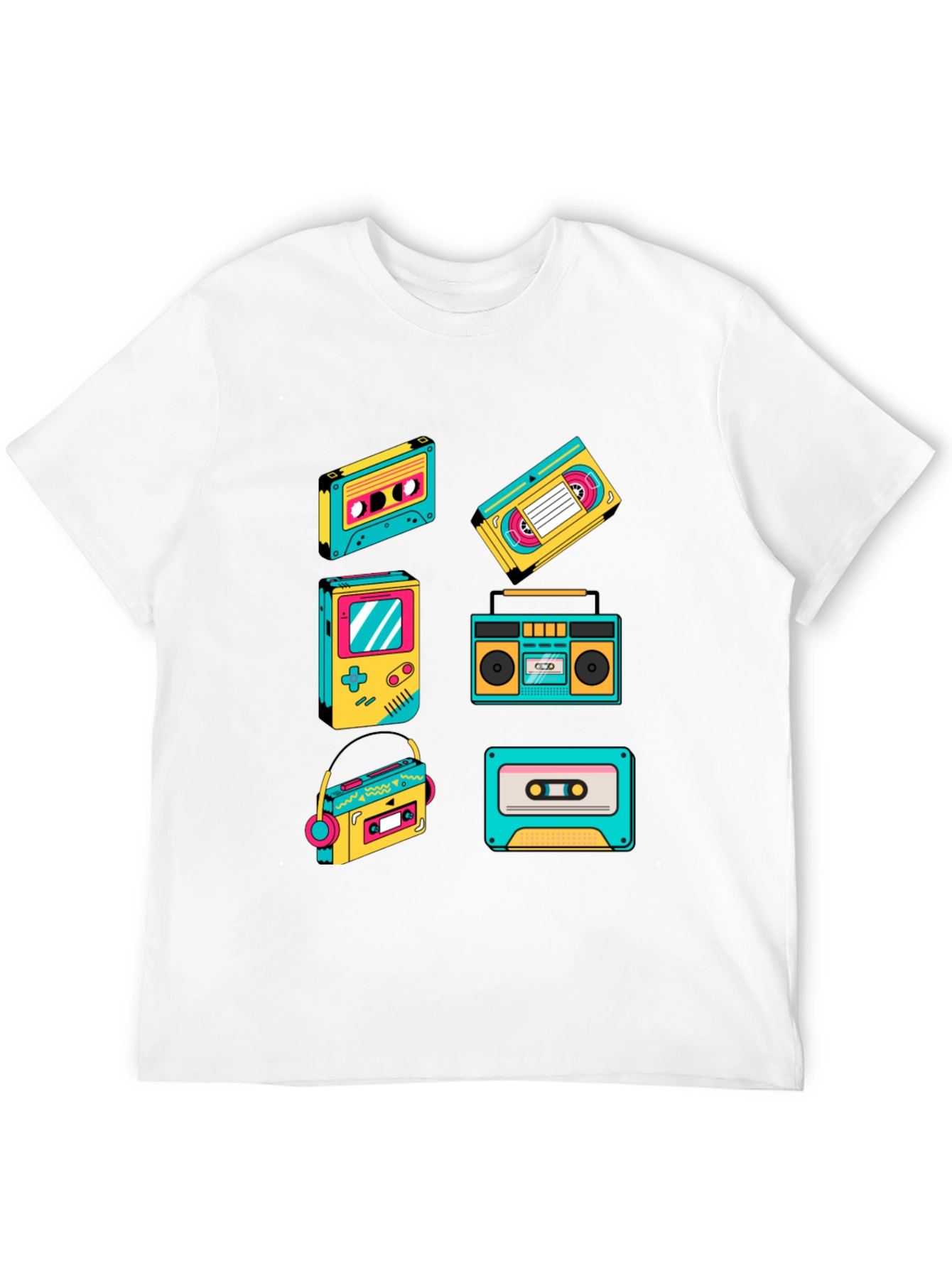 Retro 80s/90s Cassette & Game T-Shirt