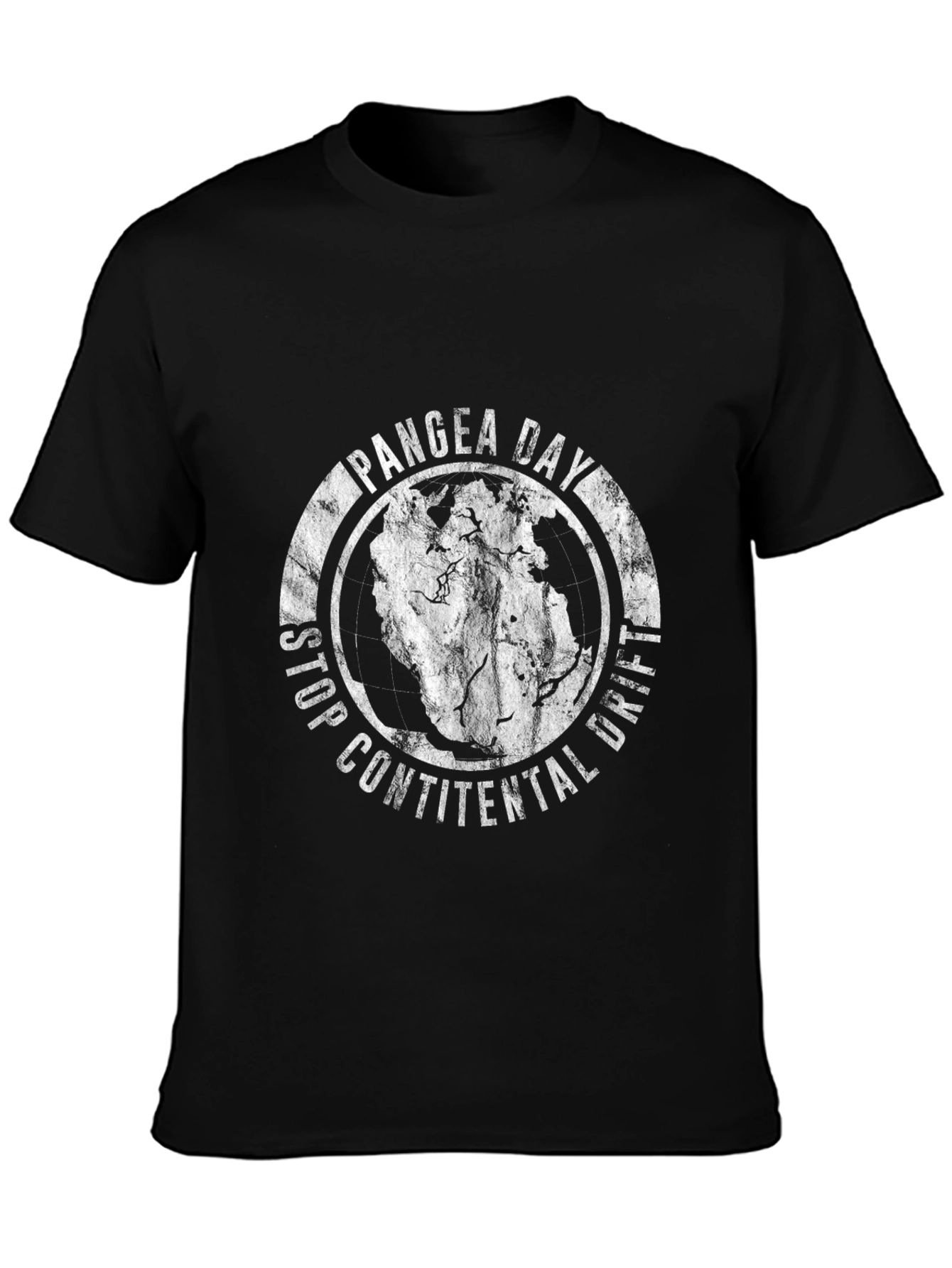 Pangea Day Black T-Shirt - Stop Continental Drift