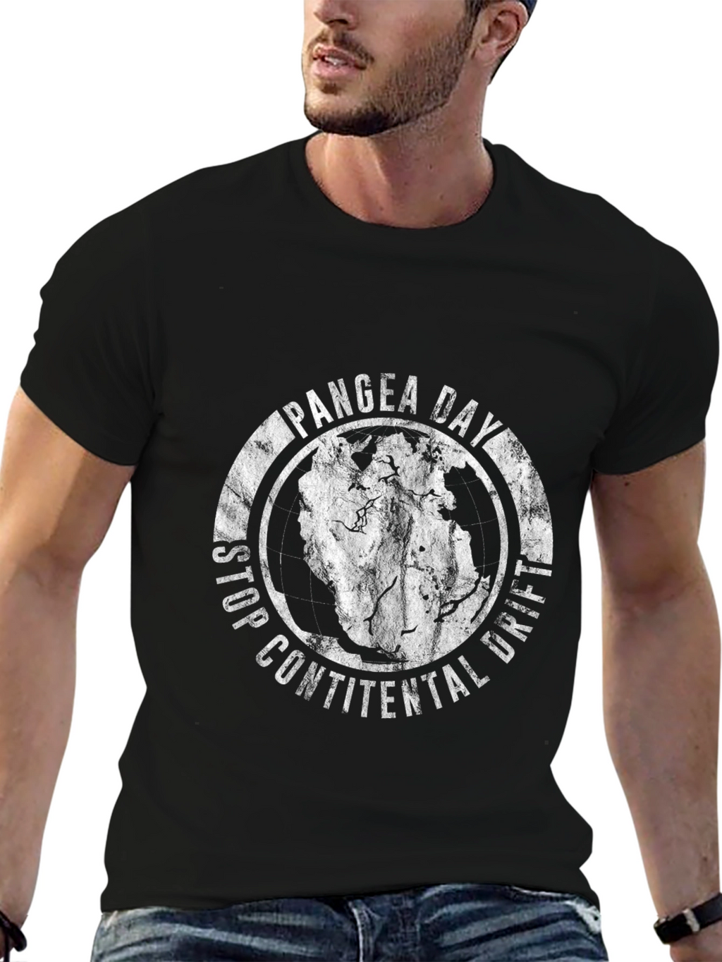 Pangea Day Black T-Shirt - Stop Continental Drift