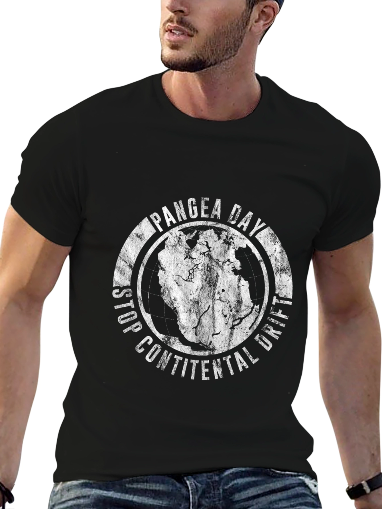 Pangea Day Black T-Shirt - Stop Continental Drift