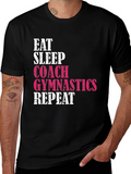 Eat Sleep Coach Gymnastics Repeat T-Shirt