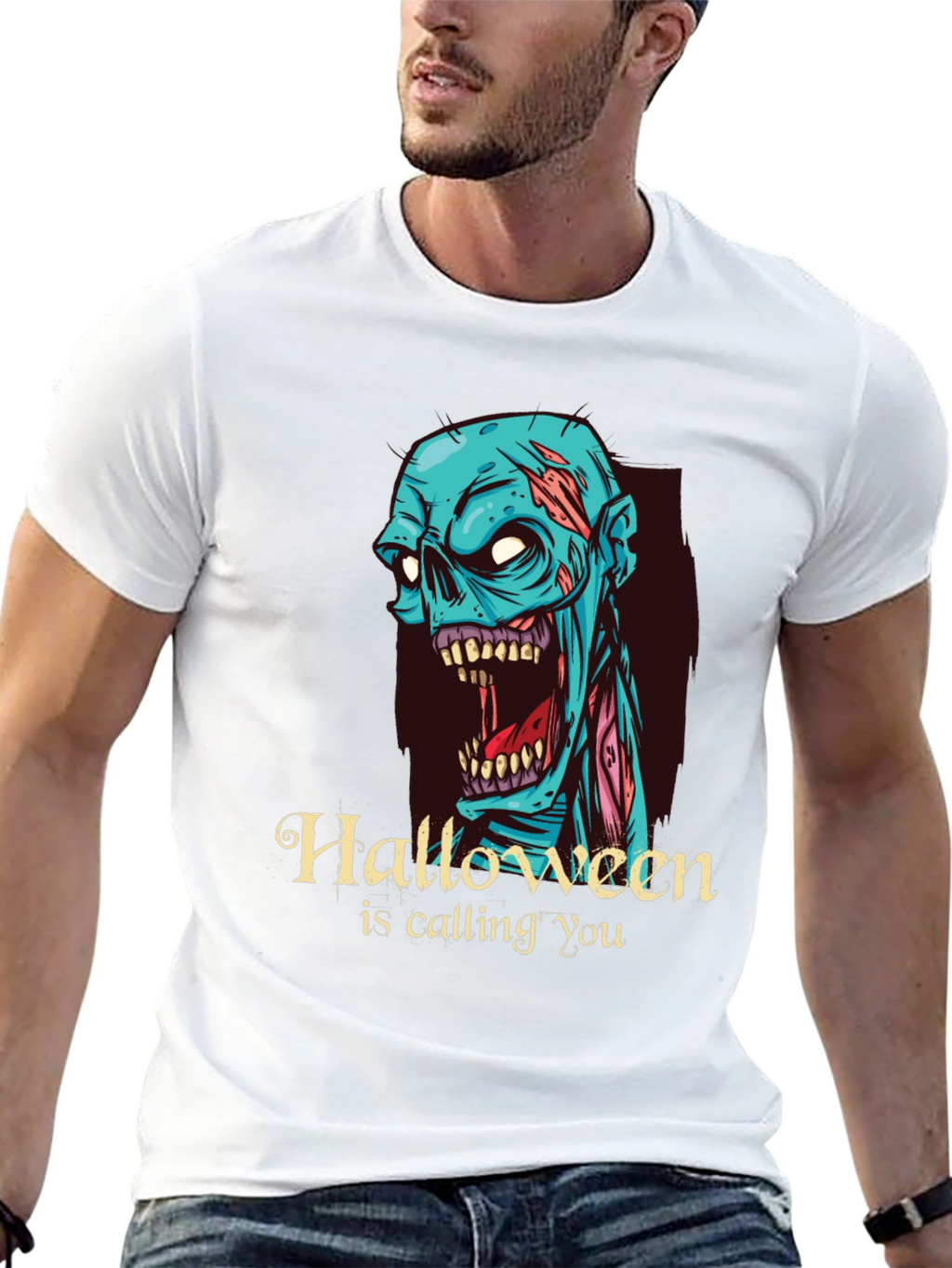 Halloween Zombie T-Shirt - Halloween is Calling You