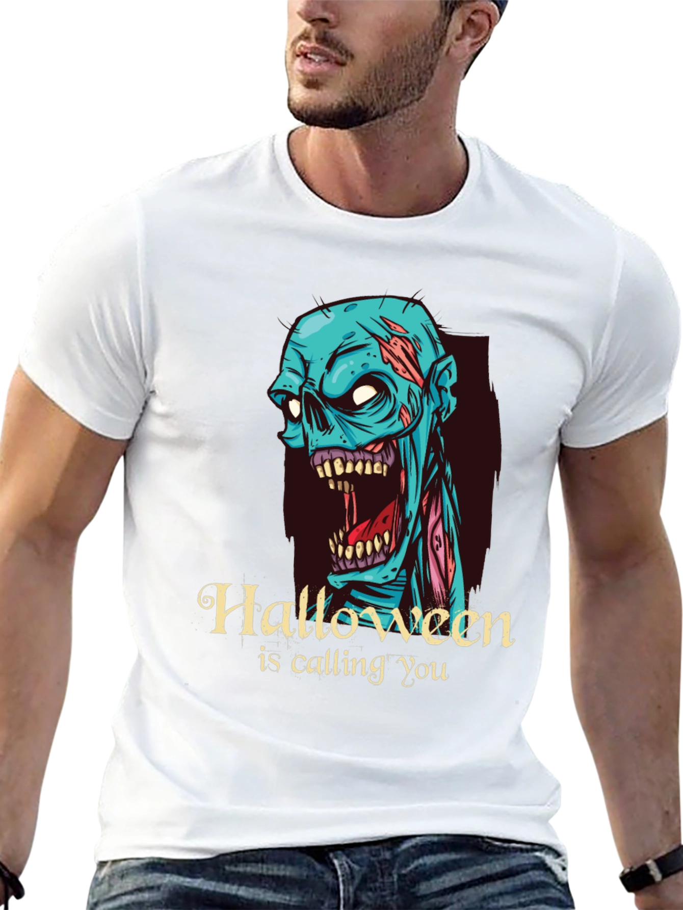 Halloween Zombie T-Shirt - Halloween is Calling You