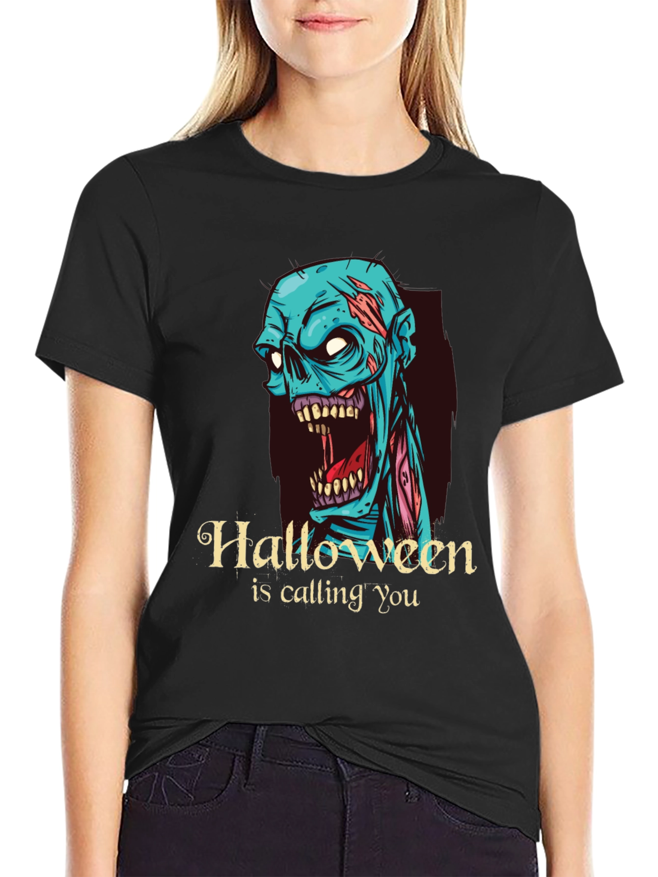Halloween Zombie T-Shirt - Halloween is Calling You