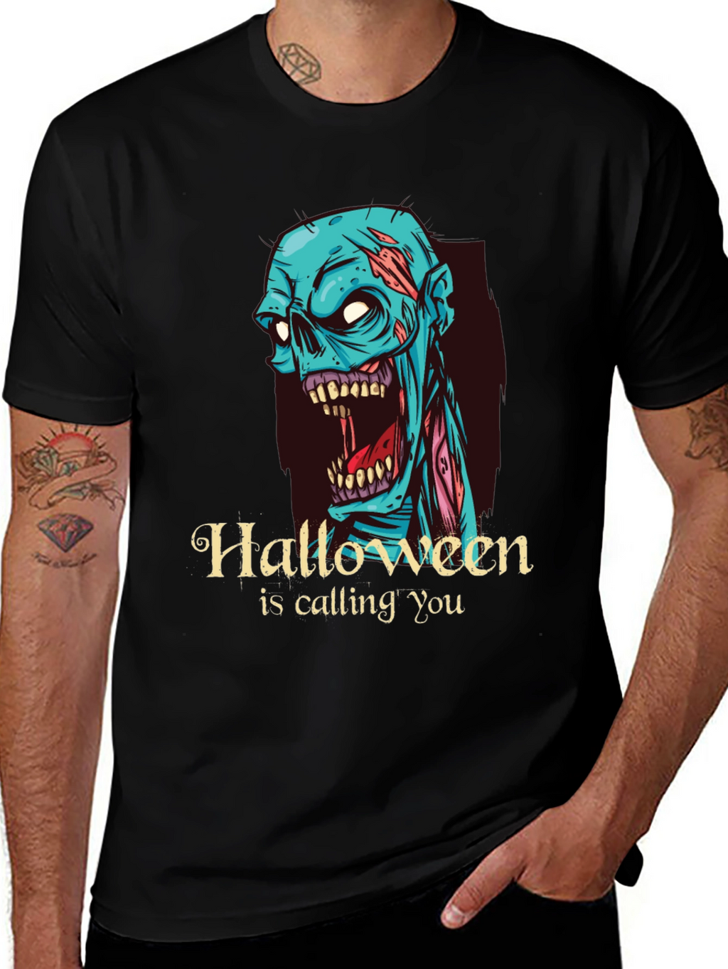 Halloween Zombie T-Shirt - Halloween is Calling You