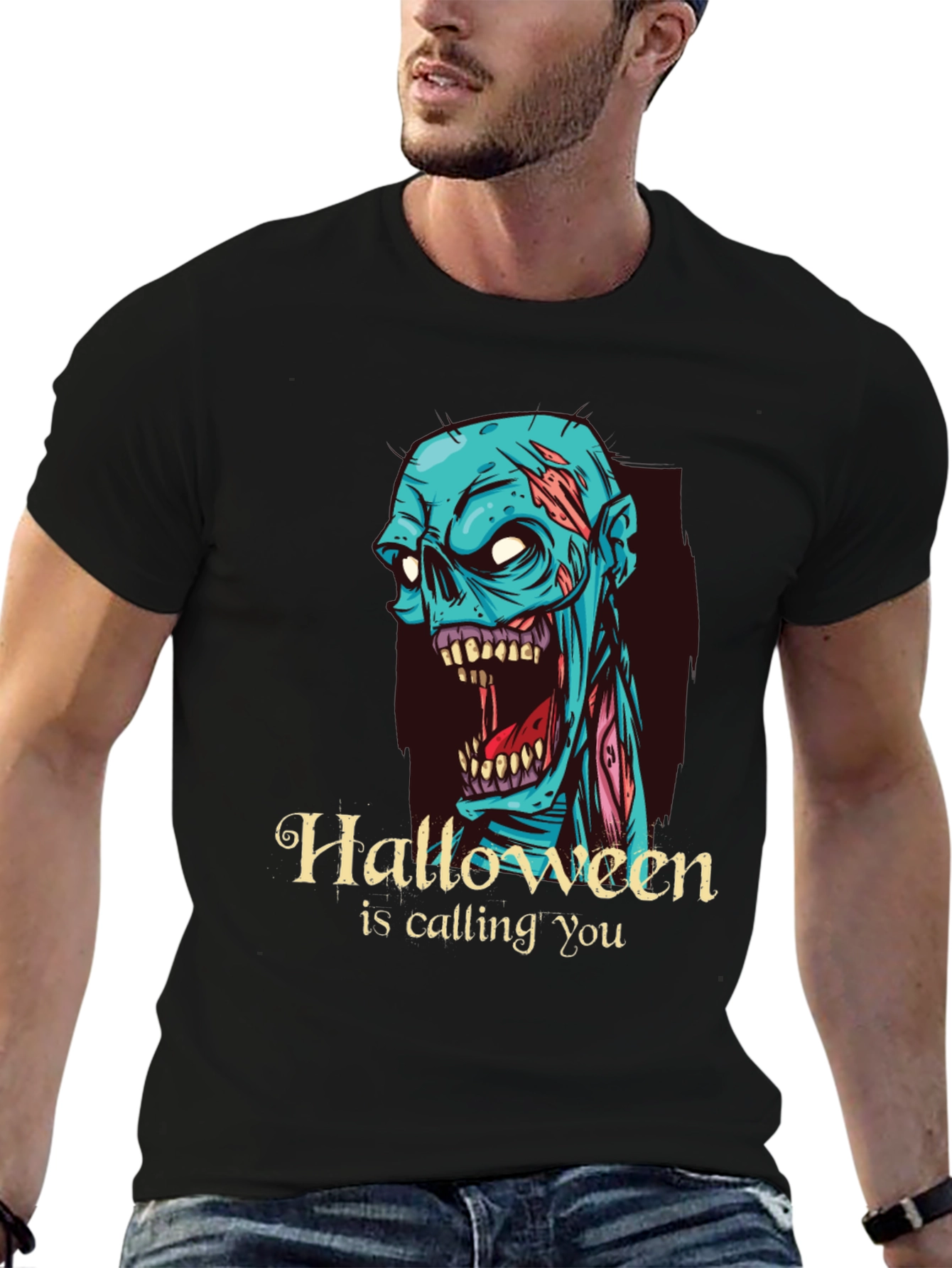 Halloween Zombie T-Shirt - Halloween is Calling You