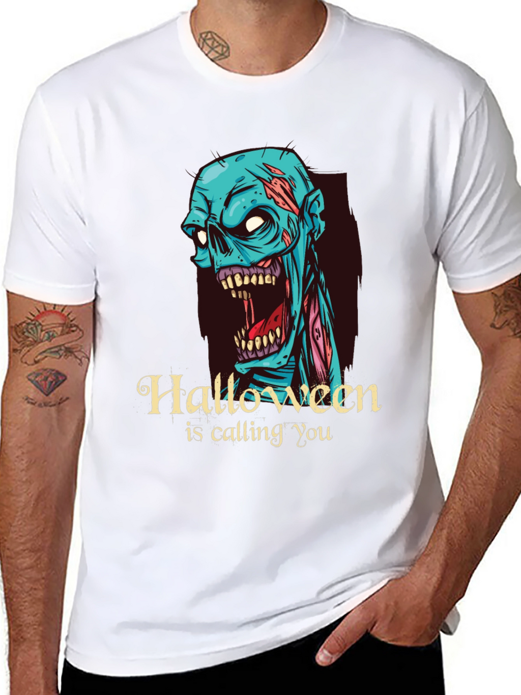 Halloween Zombie T-Shirt - Halloween is Calling You