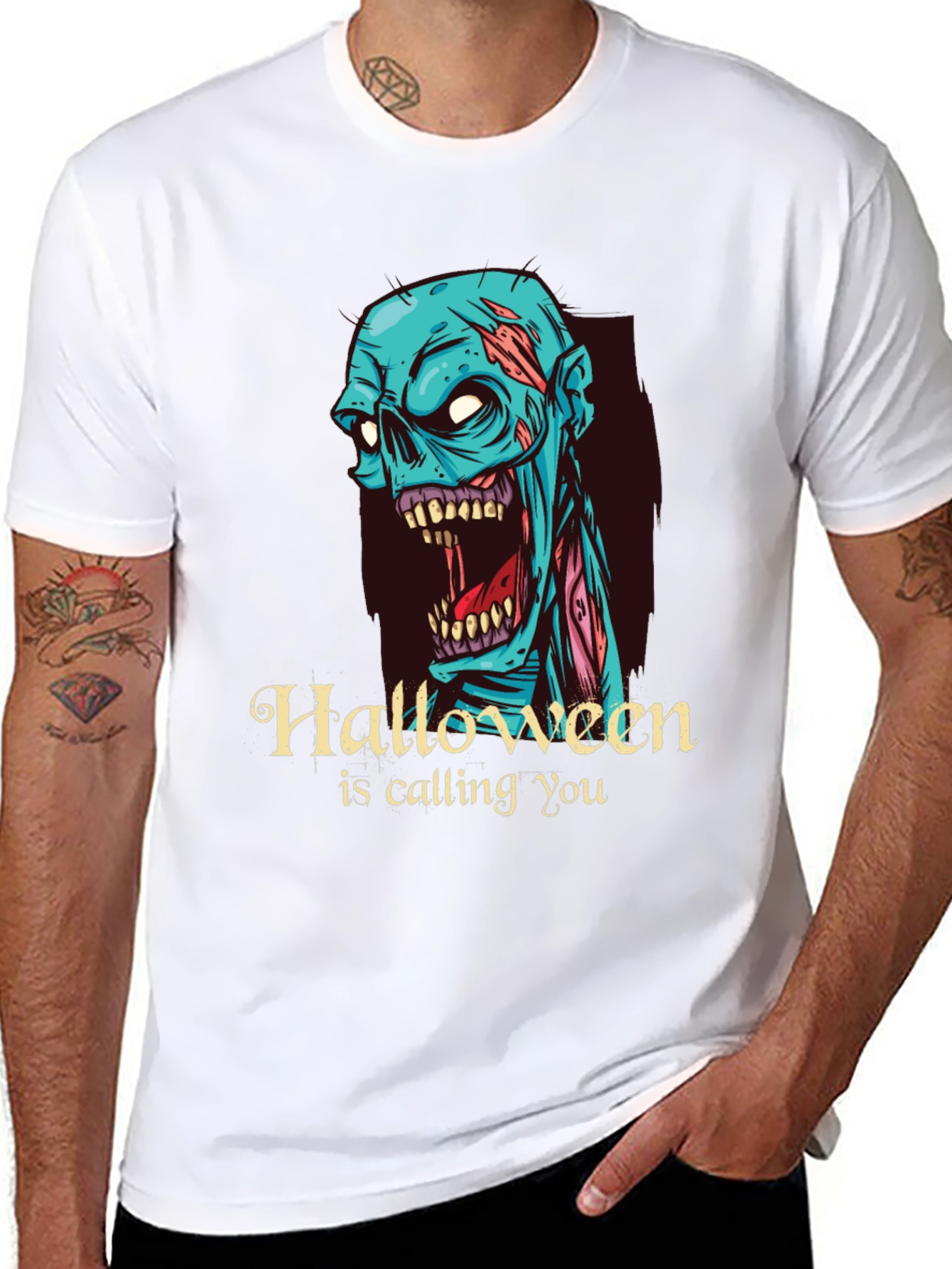 Halloween Zombie T-Shirt - Halloween is Calling You