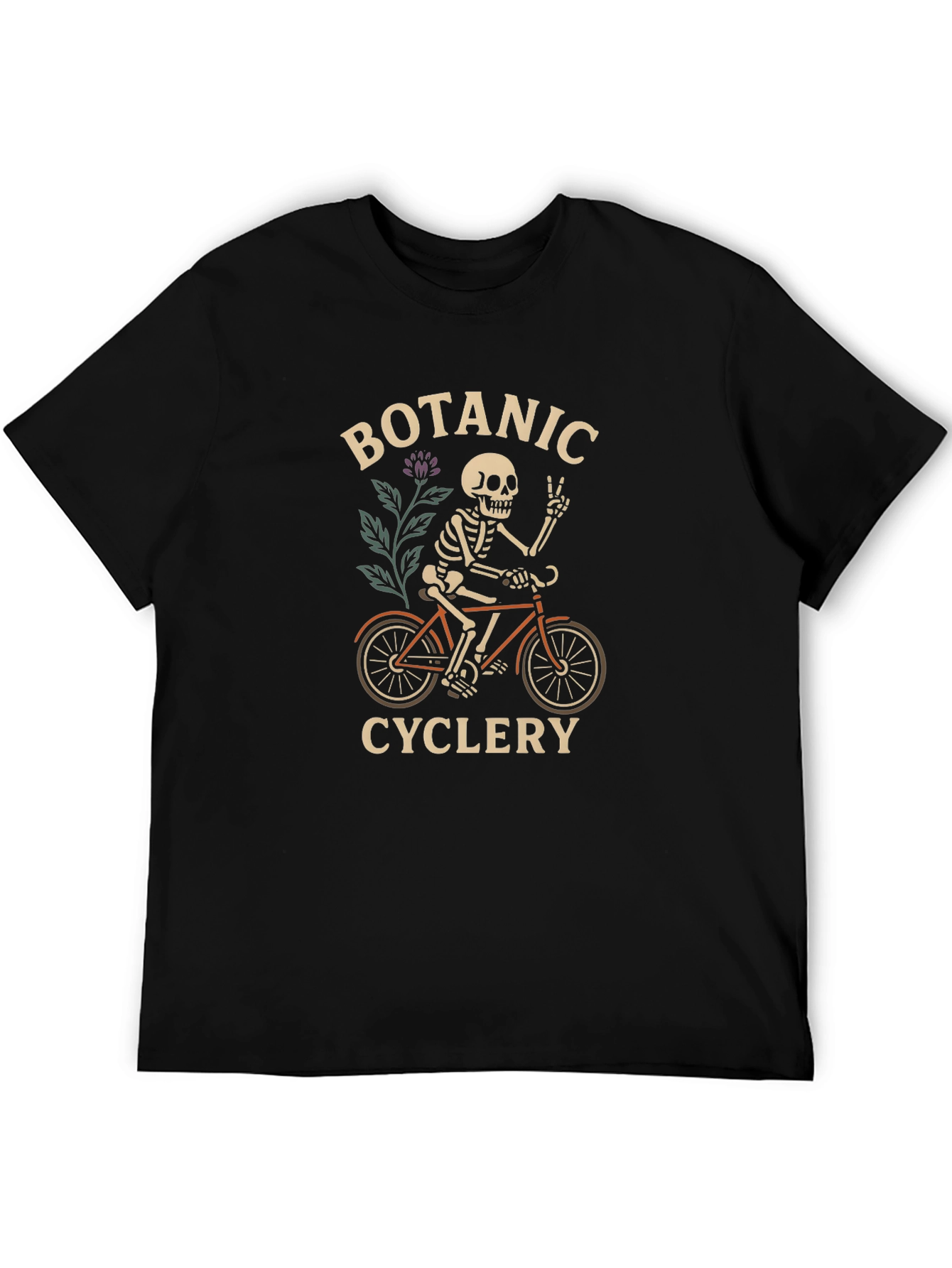 Botanic Cyclery Skeleton Graphic T-Shirt