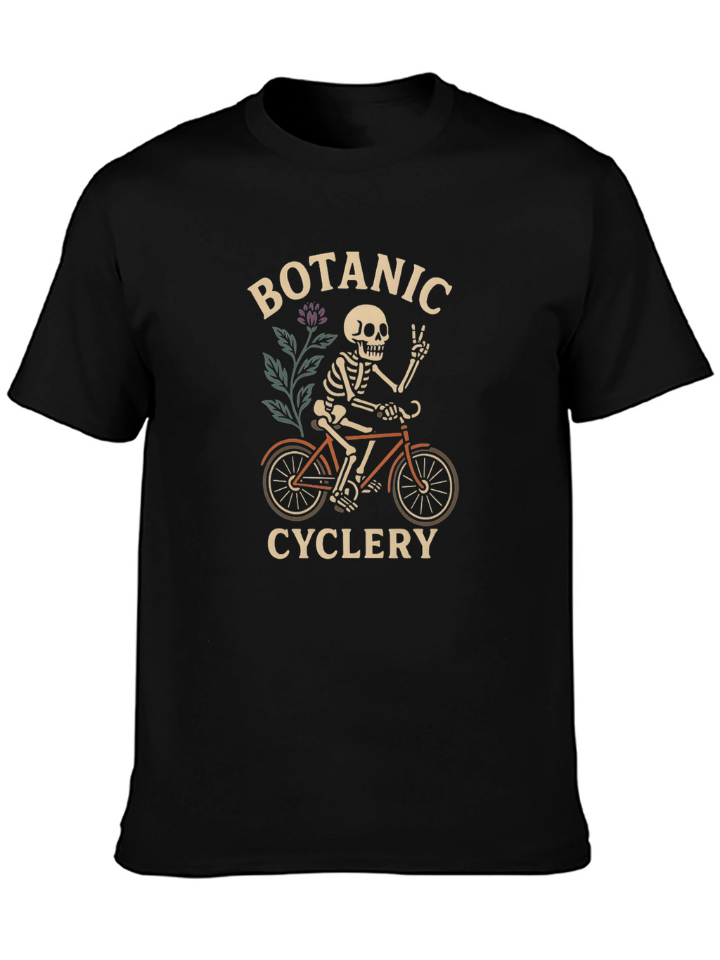 Botanic Cyclery Skeleton Graphic T-Shirt