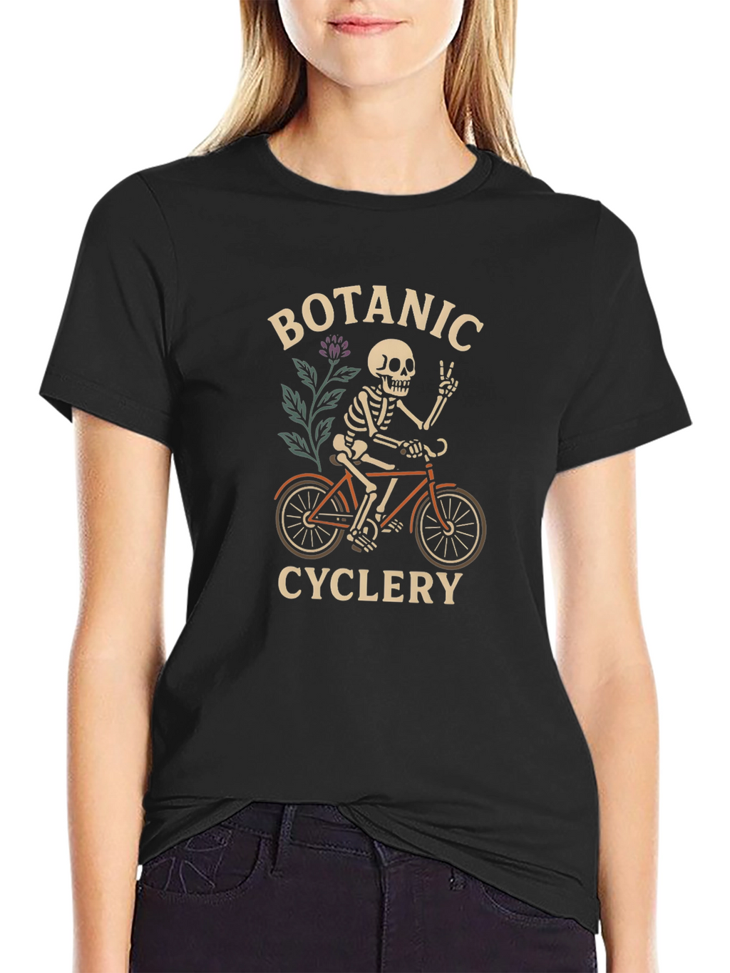 Botanic Cyclery Skeleton Graphic T-Shirt