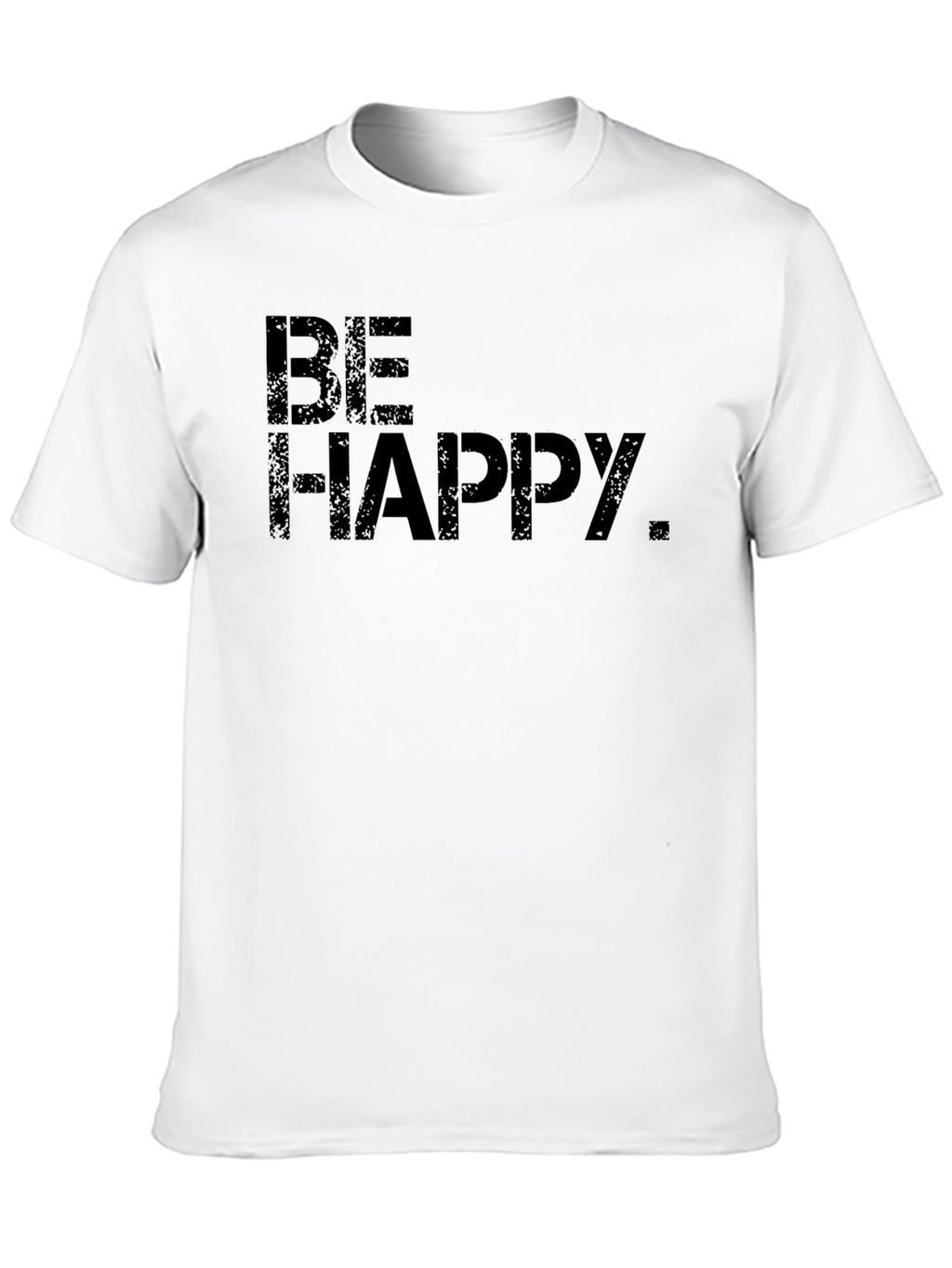 Be Happy Black T-Shirt | Positive Vibes
