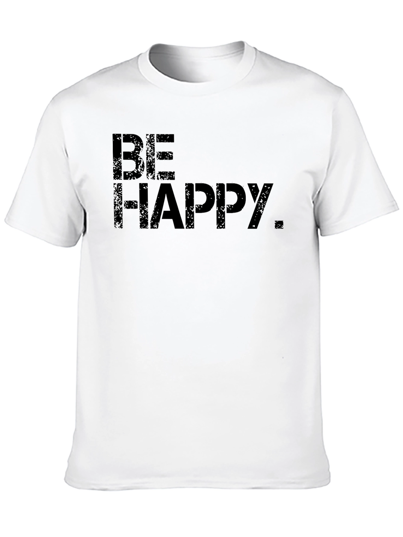 Be Happy Black T-Shirt | Positive Vibes