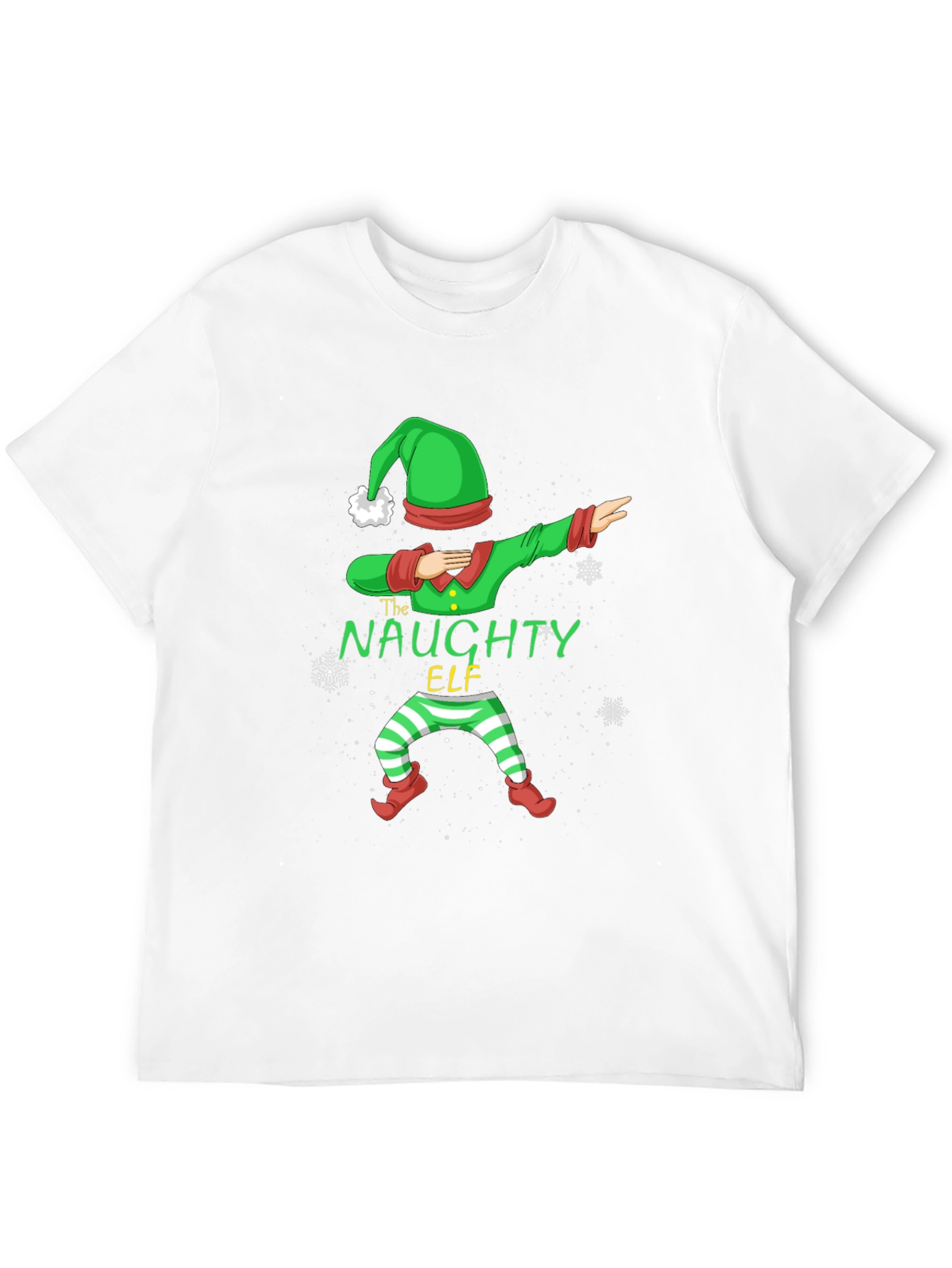 Naughty Elf Dabbing Christmas T-Shirt