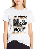 Always Be Yourself Wolf T-Shirt - Black