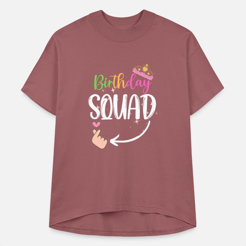 Funny Birthday Squad Party Queen Cute Women Girls
