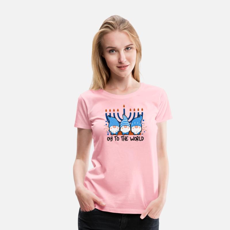 Funny Hanukkah Gnomes, Oy to the World Pun