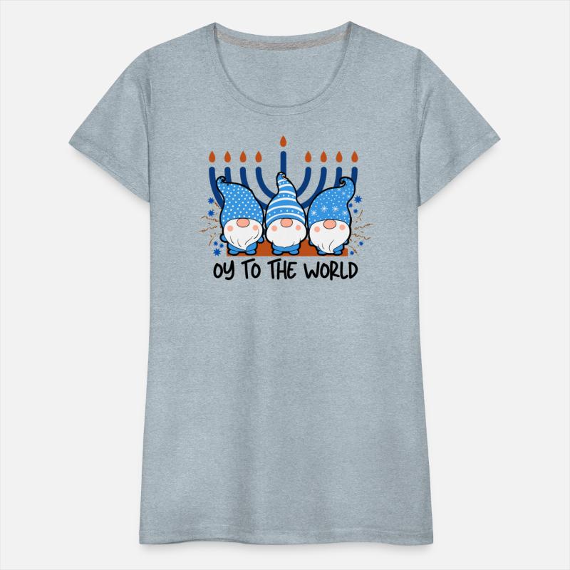 Funny Hanukkah Gnomes, Oy to the World Pun