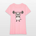 Funny panda dumbbells fitness workout bodybuilding