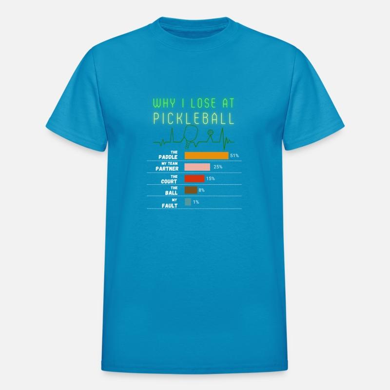 Funny Pickleball Humor design : Why I Lose - Black